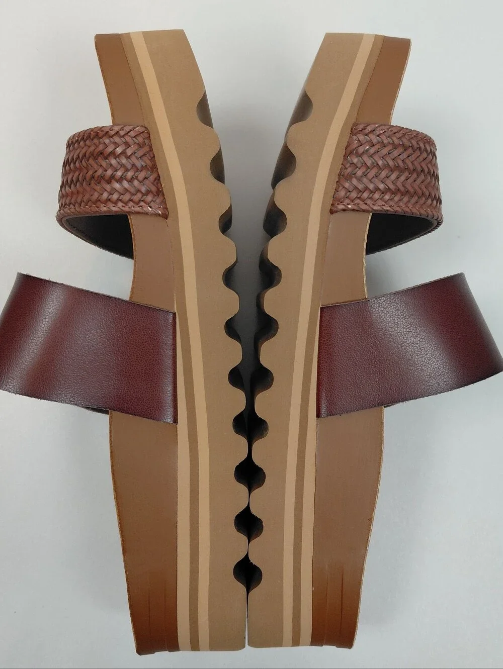 Reef Cushion Vista Hi Platform Slide Sandals Women's Size 8 Brown
